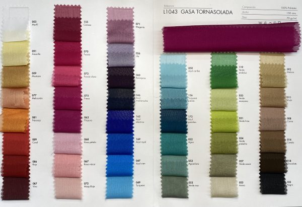 Colección Gasa Tornasolada.