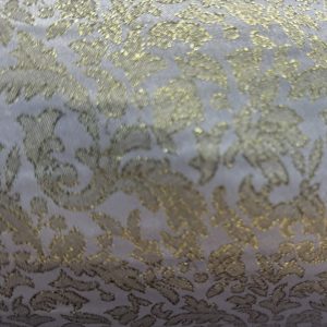 Damasco Clásico Marfil con Dorado Brillante