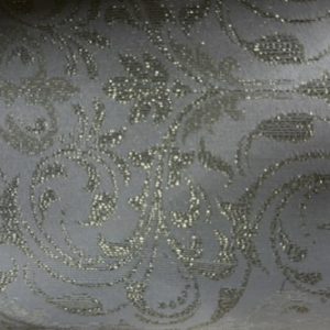 Damasco Clásico Gris Perla con Dorado Suave