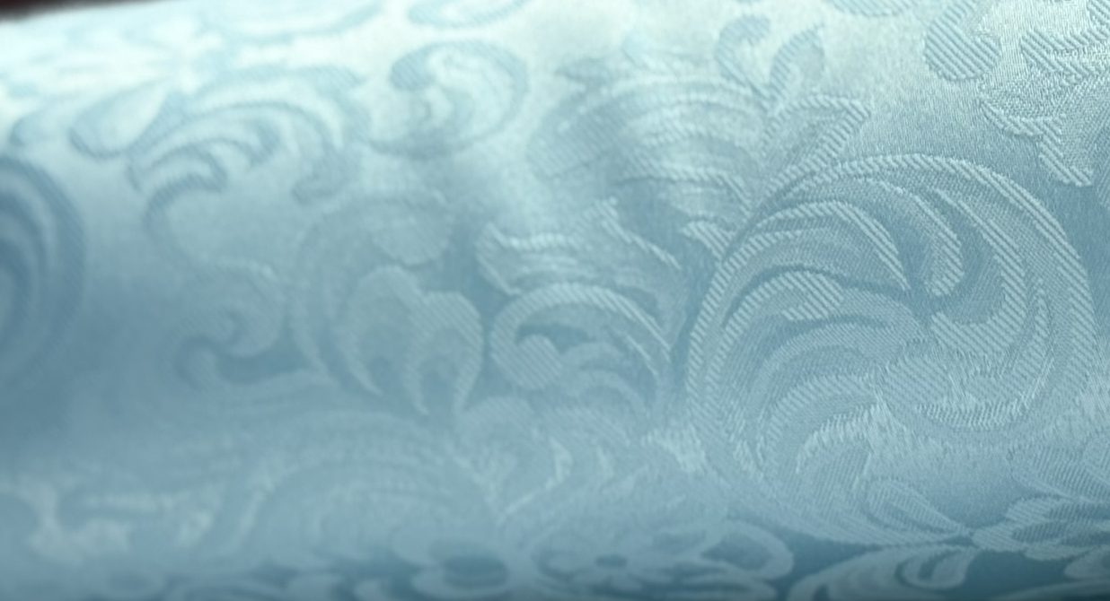 Damasco Clásico Azul Agua Liso