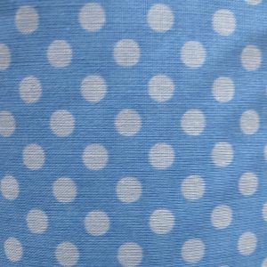 Tela de Flamenca Azul Celeste con Lunares Blancos