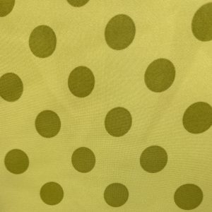 Tela de Flamenca Verde Pistacho con Lunares Verde Oliva