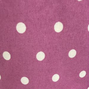 Tela de Flamenca Buganvilla con Lunares Blancos