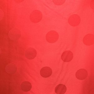 Tela de Flamenca Rojo Coral con Lunares Rojo Intenso