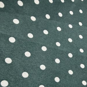 Tela de Flamenca Verde Botella con Lunar Blanco