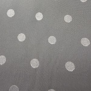 Tela de Flamenca Gris Perla con Lunar Blanco