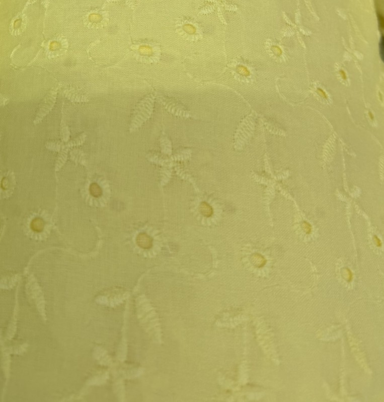 Batista Bordada Flamenca Amarillo Vainilla