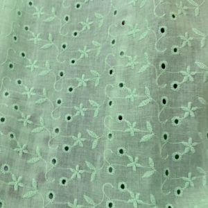 Batista Flamenca Verde Agua Bordada Calada