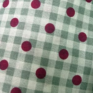 Vichy Flamenco Verde Empolvado con Lunar Buganvilla