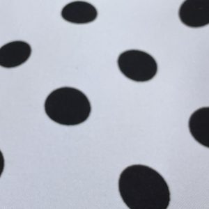 Tela de Flamenca Blanca con Lunar Negro