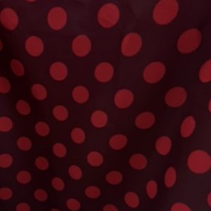 Tela de Flamenca Lunar Rojo sobre Negro – Tejido Plana