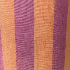 Loneta rayas naranja y buganvilla